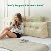 Cojín de Lectura Triangular Almohada de Apoyo Lumbar Suave Bolster para Posición de Sofá de Cama - details 22
