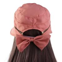 Sombrero con visera plegable de Color sólido con lazo, tapa vacía para mujer, gorra de ciclismo para mujer, sombrero de pescador, sombrero para el sol extraíble, sombrero de cubo - details 2