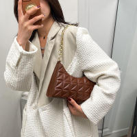 Bolso de hombro Hobo para mujer, bolso de cadena, a cuadros, de moda, avanzado, nueva tendencia - details 25