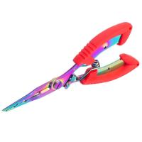Alicates de pesca de acero inoxidable, alicates de Boca de pescado curvados antideslizantes, corte de línea de gancho con mango de goma - details 9