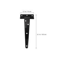 Bisagra con correa para puerta en T, 4 piezas, para puertas de Granero, forjado, a prueba de óxido, color negro, 6 pulgadas - details 5