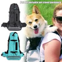 Mochila para mascotas transpirable reflectante para cachorros, para Corgi Bulldog, perros grandes, bolsa de viaje ajustable para senderismo al aire libre - details 12