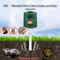 Repelente de animales por ultrasonidos Solar para exteriores, repelente de animales por ultrasonidos Sensor de sonido de 360° con luces resistente al agua para hilo de jardín - details 8