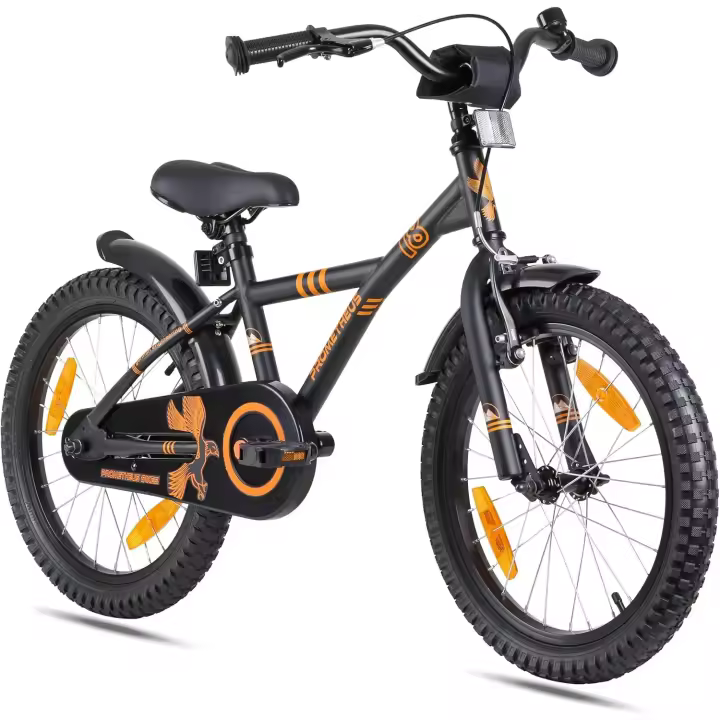 Bicicleta 18 Pulgadas niño 6 años Bicicleta niña 6 a 9 años - Bicicletas niños - Bici niños Infantil y Freno contrapedal Negro - 1