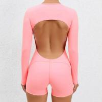 Mono de Yoga sin Espalda 2024 Traje de Gimnasio para Mujeres de Manga Larga Ropa Deportiva de Moda - details 16