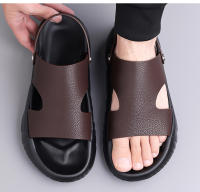 Sandalias de verano para hombre, nuevas, de suela suave, de piel suave, para playa, con suela gruesa - details 2