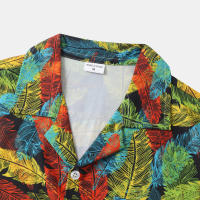 Camisa de manga corta para hombre, Camisa ajustada con estampado de flores fragmentadas, serie CS, primavera y verano, 2024 - details 17