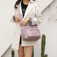 Bolso de hombro de nailon con múltiples bolsillos, bolso cruzado ligero de Color sólido a la moda, bolso portátil de estilo coreano con múltiples bolsillos con cremallera - details 7
