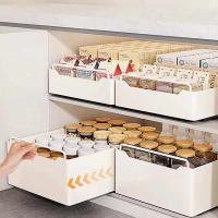Nuevo con rieles deslizantes, cajón de cocina extraíble, bandeja tipo caja de especias, estante de almacenamiento, organizador de gabinetes - details 2