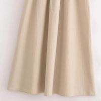 Elegante Vestido Largo Negro de Primavera 2025 Moda Casual Vintage para Mujeres Vestidos Khaki - details 8