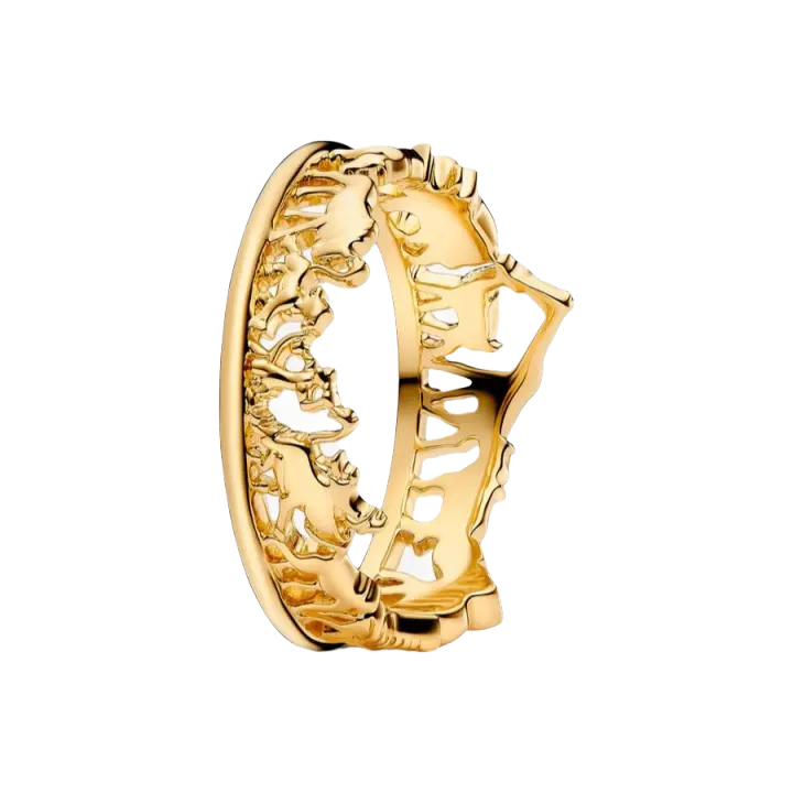 Anillo Disne El Rey León Bañado En Oro 18K - 1