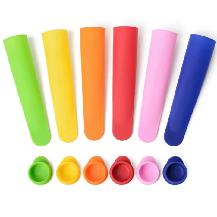 Moldes de silicona para paletas, bandeja reutilizable para hacer helados, sin BPA, 6 piezas - 1