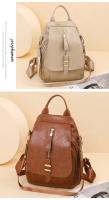 Mochila De Estilo Vintage para mujer, morral de piel sintética suave, informal, a la moda - details 12