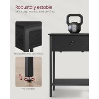 Mesita de Noche Mesa Auxiliar con Cajón y Estante 40 x 40 x 55 cm Para Dormitorio, Salón - details 13