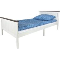 Cama Infantil Individual de Madera - Nogal - con somier, para niños, Color Blanco, Moderno y Elegante Mobiliario Pino, Espacio para Dormir: 70x140 cm - details 7