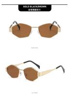 Gafas de sol hexagonales de moda para mujer 2025, diseño de marca de lujo, gafas de sol poligonales únicas, gafas de sol vintage con montura pequeña para hombre - details 17
