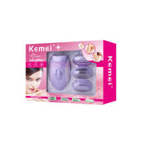 Kemei-depiladora Facial 4 en 1 para mujer, Afeitadora eléctrica para mujer, recortadora de piernas, Bikini, brazos, axilas, removedor de callos recargable, Original - details 4