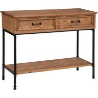 Consola de Madera y Metal 2 Cajones Muebles y Organización - details 3