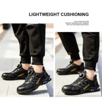 Zapatos De Seguridad Para Hombre Con Botones Giratorios Y Punta De Acero Indestructibles Antipinchazos Y Con Almohadilla De Aire Botas De Trabajo Con Suela De Goma Material De Tela Y Algodón - details 25