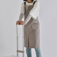 Delantal impermeable de estilo japonés coreano para uso doméstico con bolsillos, delantal de cocina de Color sólido, delantal sin mangas ajustable Simple para adultos - details 4