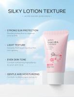 Laikou Sakura crema blanqueadora Protector solar coreano bloqueador solar Facial Spf50 loción de aislamiento blanqueador hidratante 30g - details 4