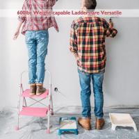 Escaleras Plegables de 3 Escalones, Capacidad de 272KG con Pedales Antideslizantes Anchos, Taburete Escaleras de Mano de Acero, Manubrio de Esponja, Uso en Interiores y Exteriores, Negro - details 42