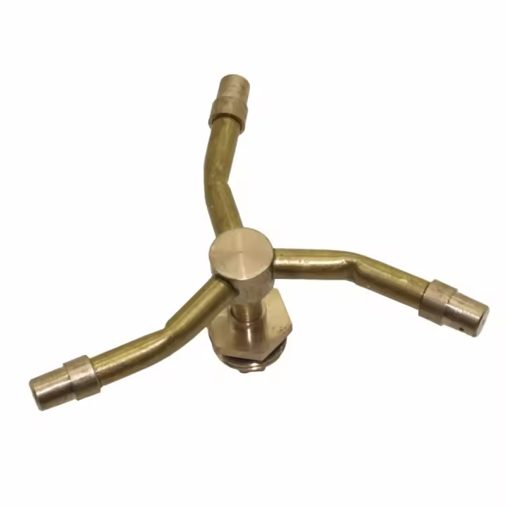 Aspersor giratorio automático de 2/3/4 brazos, cabezales de riego de 360 ​​grados y 1/2 pulgadas, boquilla de riego de latón - 1