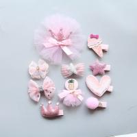 10 Uds. Accesorios lazos de corona pinzas para el pelo de bebé para niños - details 5
