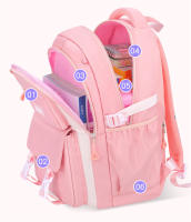Mochila Escolar para Niñas OKKID Capacidad Grande, Múltiples Bolsillos, Diseño Rosa Lindo - details 5
