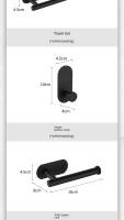 Gancho de almacenamiento de pared elegante de acero inoxidable resistente a la corrosión, conjunto de 4 piezas para colgar toallas - details 15