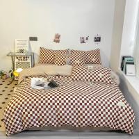 Juego de funda nórdica a cuadros en blanco y negro, juego de cama completo con rejilla geométrica - details 16
