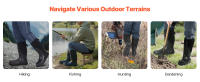 SucceBuy Botas de goma con punta de acero para hombre, botas protectoras impermeables para pesca en la lluvia, zapatos de trabajo antideslizantes para exteriores, talla 10 US - details 5