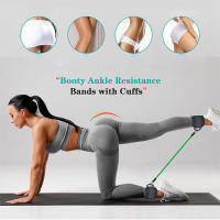 Bandas de resistencia con correa para el tobillo, cuerda de tracción para fuerza de pierna y cadera, entrenamiento elástico para Fitness, Yoga en casa, Pilato, Crossfit, equipo de gimnasio - details 0
