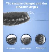 Leten-condones masculinos finos con bloqueo retardante para hombres, extensor de manga, potenciador de erección, anillo para pene, Juguetes sexuales, productos íntimos de silicona - details 9