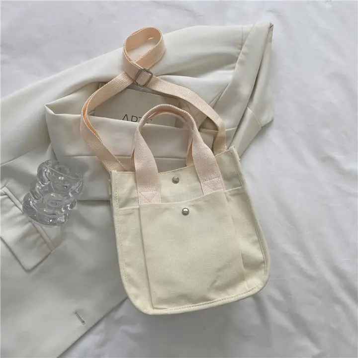 Bolso de Lona Pequeño 2022 Bolso de Verano Cuadrado con Hombro para Niñas - 1