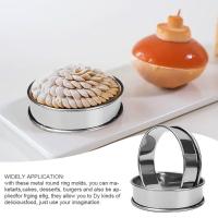 Anillos de tarta para Muffin de acero inoxidable, para hacer alimentos, pastel de frutas, galletas, anillo de tarta doble enrollado, accesorio de cocina de 8/9/10cm, 1 Uds. - details 21
