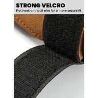 Guantes de levantamiento de pesas de cuero de vaca para Fitness, almohadilla de agarre, Correa protectora de Palma, equipo de Mancuernas - details 4