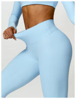 Conjunto de Yoga para Mujer de Manga Larga y Ajustado Traje Deportivo de Fitness de Cintura Alta Secado Rápido Top Largo + Leggings Material Exterior de Nylon Adecuado para Primavera/Verano - details 19