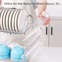 Escurridor de platos práctico en forma de S de 2 niveles, estante de secado de platos de Metal que ahorra espacio, escurridor de tazas estable, encimera - details 9