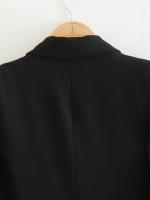 TRAFZA-traje elegante de manga larga para mujer, traje con cuello, Bolsillo falso, decorado, Color sólido, estilo callejero, prendas de vestir exteriores informales - details 36