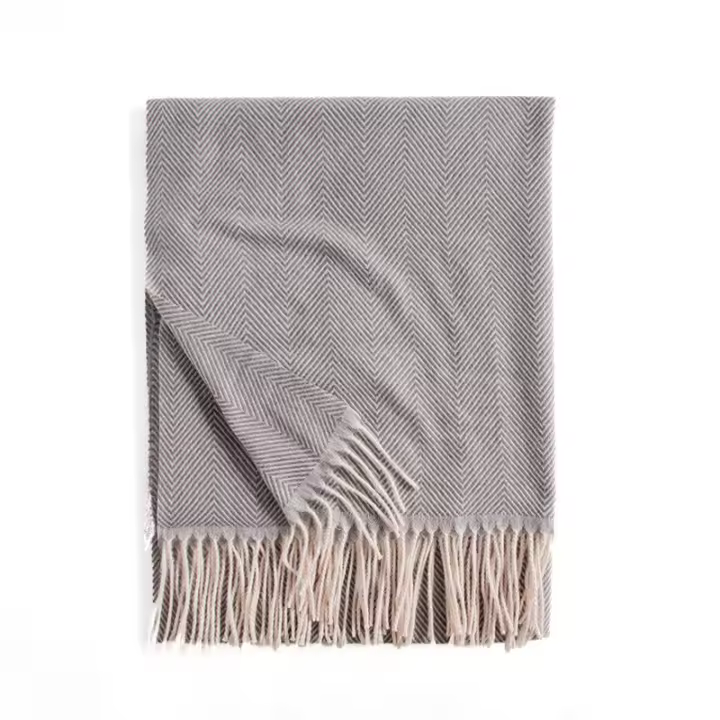 Bufanda de color liso Bufanda nueva a rayas claras onduladas Bufanda monocromática de longitud media para mujer - 1