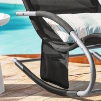 jardín Mecedora con reposapiés Tumbona ergonómica Negro OGS28-SCHx2 ES - details 4