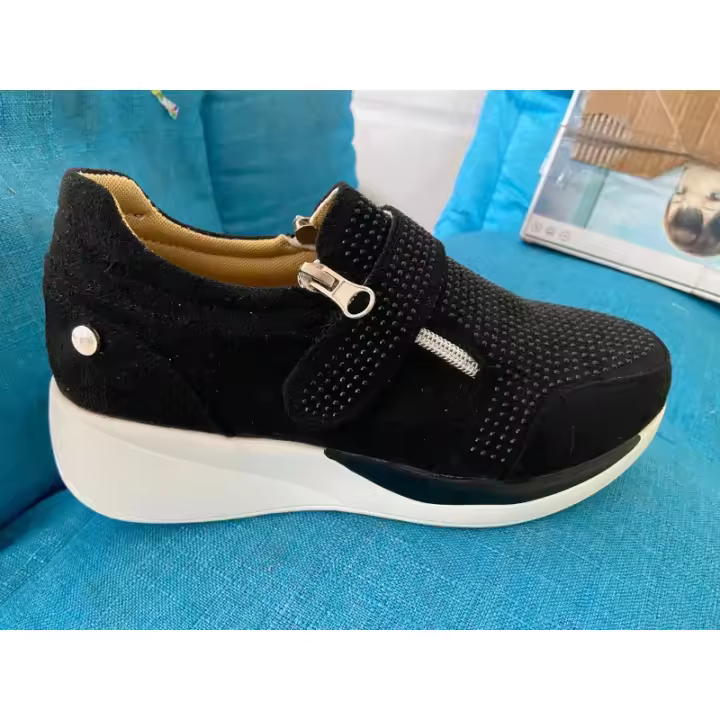 Zapatos informales de nuevo estilo para mujer, calzado deportivo europeo y americano, suela gruesa ligera, zapatos para correr con Velcro - 1
