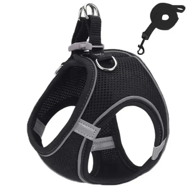 Arnés para perros, arneses y correas reflectantes para mascotas, conjunto de arnés ajustable para mascotas para perros pequeños, gatos, Pug, Chihuahua, accesorios para perros - 1