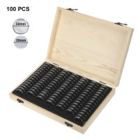Caja De Almacenamiento Para Monedas De Madera HOOMIN Con Base Ajustable Y Antioxidante Estuche Clásico Ecológico Para Coleccionistas - details 3