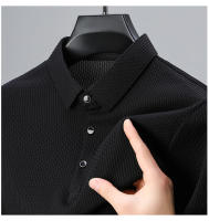 Camiseta Polo de Sedosa de Seda de Hielo de Flor de Hueso Manga Corta, Sin Aros, Resistente a Arrugas, Nueva Moda de Verano - details 6