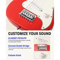 Kit de Guitarra Eléctrica Premium para Principiantes 30 Pulgadas, Estilo ST, Incluye Amplificador, Sintonizador, Capo, Bolsa, Cuerda, Cable (Rojo) - details 2