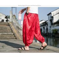 pantalones de marca al aire libre para hombres Lce seda dragón flor oscura bombachos sueltos pantalones casuales de pierna ancha de alta calidad para hombre - details 15