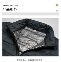 Chaqueta de plumón de grafeno para hombre, abrigo plisado a prueba de viento, cuello levantado, clásico, cálido, invierno - details 11