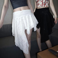BUNO-falda de encaje asimétrica de estilo coreano, atuendos de fiesta sexys a la moda, falda corta de cintura baja, ropa de discoteca estética dulce - details 8